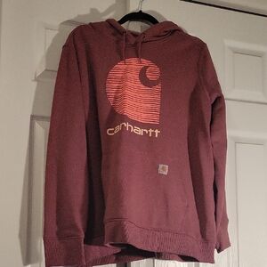 Carhartt Burgundy Hoodie with Logo